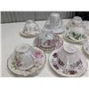 Image 6 : (9) Chinaware Teacup & Saucer Sets