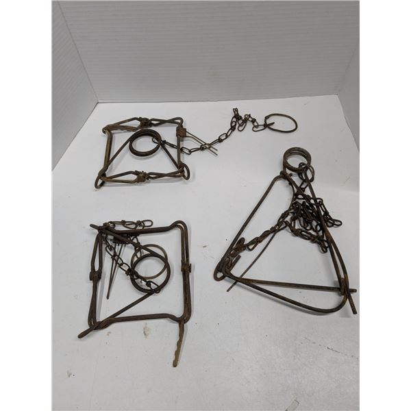 (3) Vintage Small Animal Traps