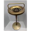 Image 1 : Vintage Pedestal Ashtray Stand w/ Small Glass Ashtray