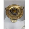 Image 2 : Vintage Pedestal Ashtray Stand w/ Small Glass Ashtray