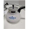 Image 2 : Vintage Corning Ware 6-Cup Stovetop Kettle, Vintage Teapots, Creamer, etc.