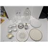 Image 1 : Lot of Assorted Glassware and Chinaware inc. 1959 Shellbrook, SK Calendar Plate
