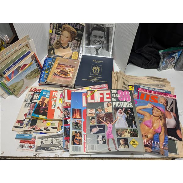 Vintage Paper Lot – Books, Magazines, Newspapers, etc.