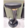 Image 1 : TABOURET DE BAR "JAMBES DE FEMME" SIÈGE SIMILICUIR NOIR