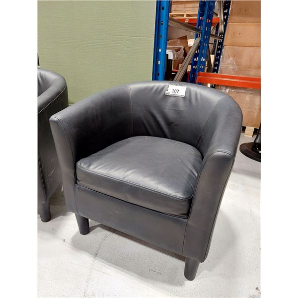 FAUTEUIL CLUB SIMILICUIR NOIR