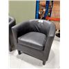 Image 1 : FAUTEUIL CLUB SIMILICUIR NOIR