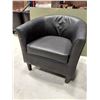 Image 2 : FAUTEUIL CLUB SIMILICUIR NOIR