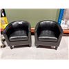 Image 3 : LOT DE 2 FAUTEUILS CLUB SIMILICUIR NOIR