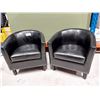 Image 3 : LOT DE 2 FAUTEUILS CLUB SIMILICUIR NOIR