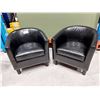 Image 3 : LOT DE 2 FAUTEUILS CLUB SIMILICUIR NOIR