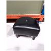 Image 2 : LOT DE 2 POUFS SIMILICUIR NOIR