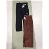 Image 1 : LOT DE 2 PANTALONS HOMEBOY VELOURS CÔTELÉ ASSORTIS NOIR GRANDEUR: 34X34 ET BRUN GRANDEUR: 34X32 XTRA
