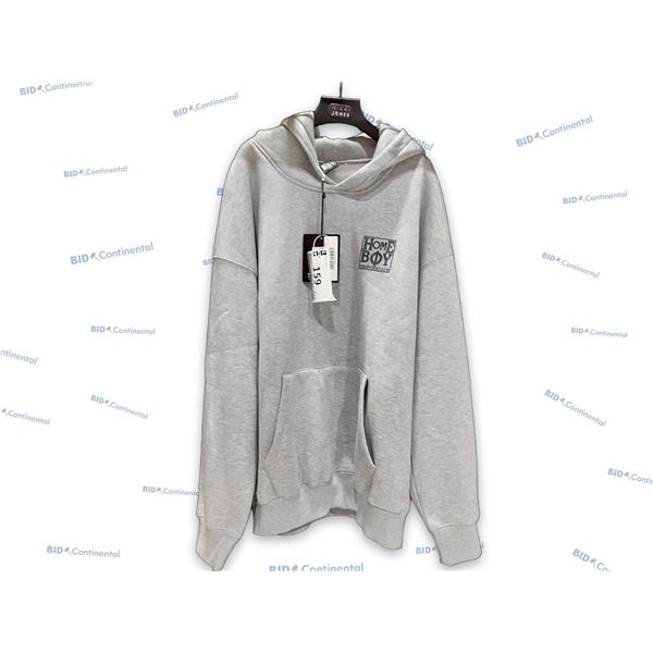 CHANDAIL À CAPUCHE HOMEBOY GRIS GRANDEUR: 2XL OLD SCHOOL HOODIE, (NEUF)