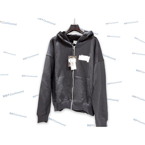 VESTE À CAPUCHE ZIPPÉ HOMEBOY NOIR GRANDEUR: XL BOLD BOY ZIPPER, (NEUF)