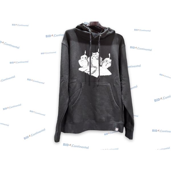 CHANDAIL À CAPUCHE PORTAL DIMENSION NOIR GRANDEUR: M OWL CANDLE HOODIE, (NEUF)