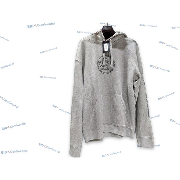 CHANDAIL À CAPUCHE BLAST SKATES GRIS GRANDEUR: XL STENCIL LOGO HOODIE, (NEUF)