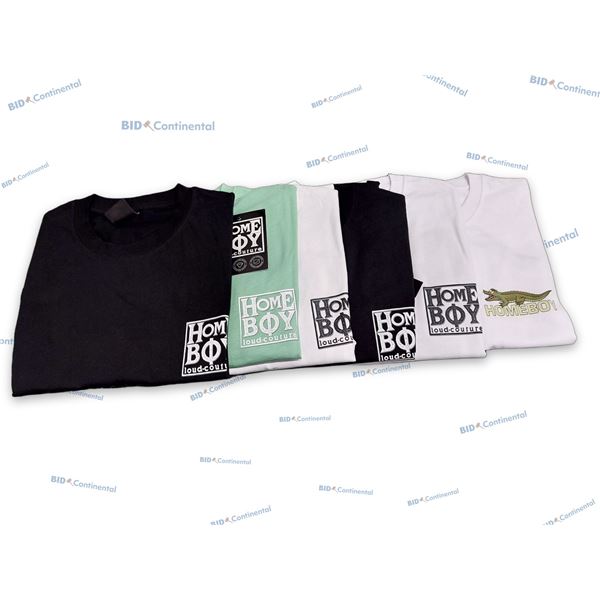 LOT DE 6 T-SHIRTS HOMEBOY ASSORTIS GRANDEUR: M, (NEUFS)