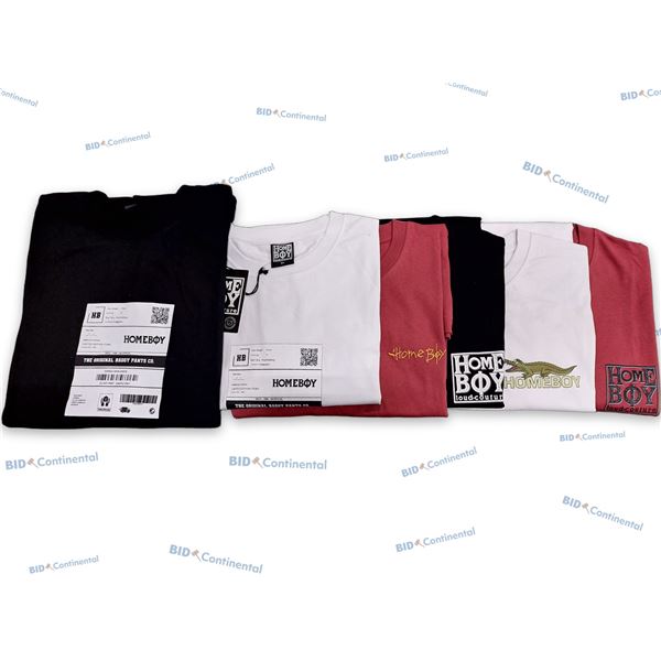 LOT DE 6 T-SHIRTS HOMEBOY ASSORTIS GRANDEUR: XL, (NEUFS)