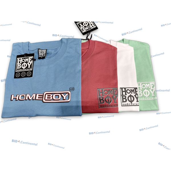 LOT DE 4 T-SHIRTS HOMEBOY ASSORTIS GRANDEUR: XL, (NEUFS)