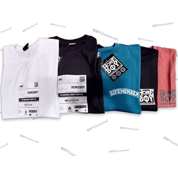 LOT DE 5 T-SHIRTS HOMEBOY ASSORTIS GRANDEUR: XL, (NEUFS)
