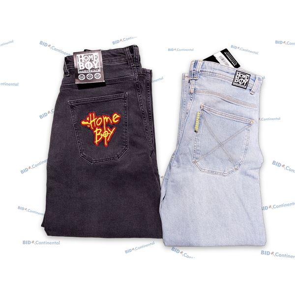 LOT DE 2 JEANS 30X32 HOME BOY THE ORIGINAL BAGGY, (NEUFS)