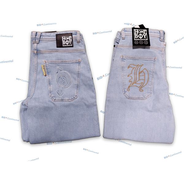 LOT DE 2 JEANS 30X32 HOME BOY THE ORIGINAL BAGGY, (NEUFS)