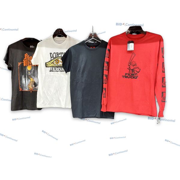 LOT DE 4 T-SHIRTS ASSORTIS SMALL FILM TRUCKS, PORTAL DIMENSION, BLOOD WIZARD, (NEUFS)