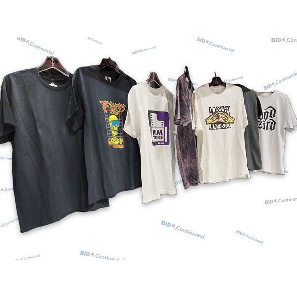 LOT DE 7 T-SHIRTS LARGE FILM TRUCKS, PORTAL DIMENSION, BLOOD WIZARD, (NEUFS)