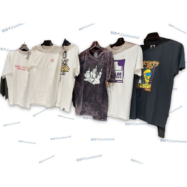 LOT DE 6 T-SHIRTS LARGE FILM TRUCKS, PORTAL DIMENSION, CRACK HOUSE, (NEUFS)