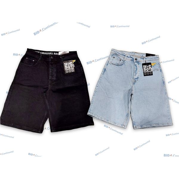 LOT DE 2 SHORTS EN JEAN 30 HOME BOY THE ORIGINAL BAGGY, (NEUFS)