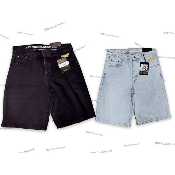 LOT DE 2 SHORTS EN JEAN 32 HOME BOY THE ORIGINAL BAGGY, (NEUFS)