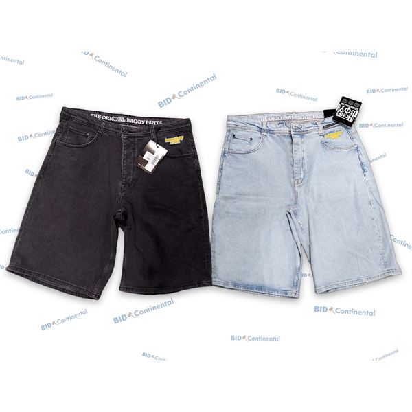 LOT DE 2 SHORTS EN JEAN 34 HOME BOY THE ORIGINAL BAGGY, (NEUFS)