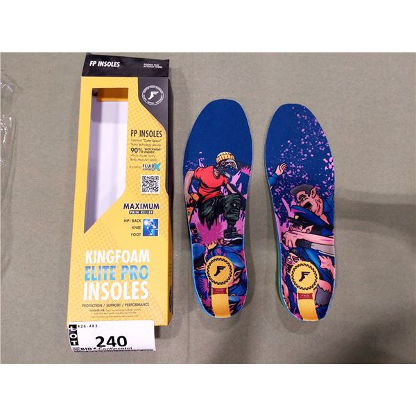 SEMELLES LARGE (USA 9-14) FP INSOLES KINGFOAM ELITE PRO JAWS MALLGRAB CRACK HOUSE, (NEUVES)