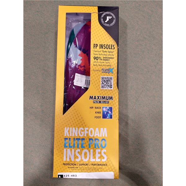 SEMELLES LARGE (USA 9-14) FP INSOLES KINGFOAM ELITE PRO TOREY PUDWILL CRACK HOUSE, (NEUVES)