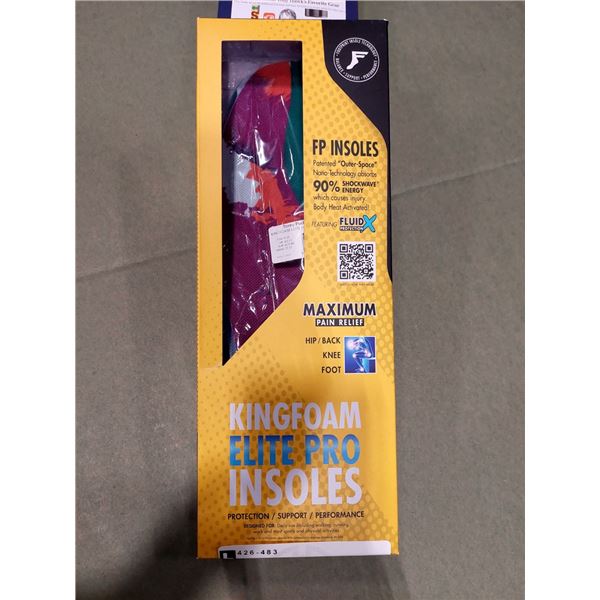 SEMELLES LARGE (USA 9-14) FP INSOLES KINGFOAM ELITE PRO TOREY PUDWILL CRACK HOUSE, (NEUVES)
