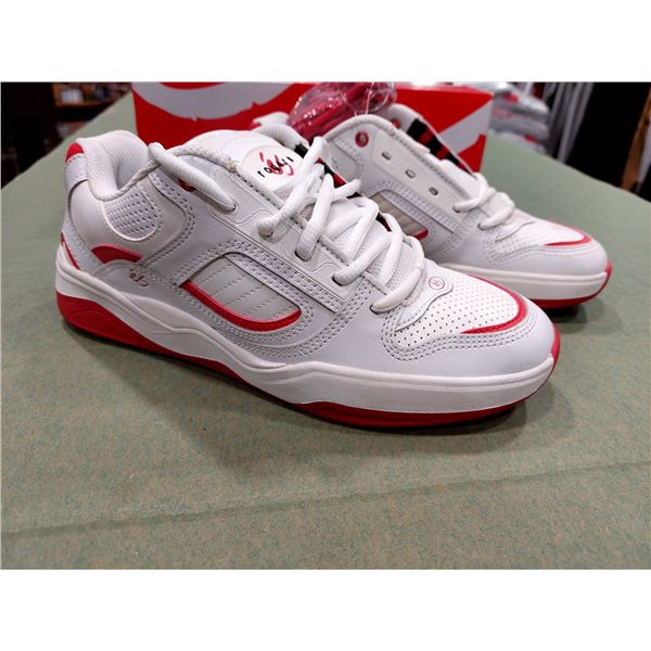 PAIRE DE SOULIERS 9 ES TJ ROGERS BLANC ET ROUGE, (NEUVE)