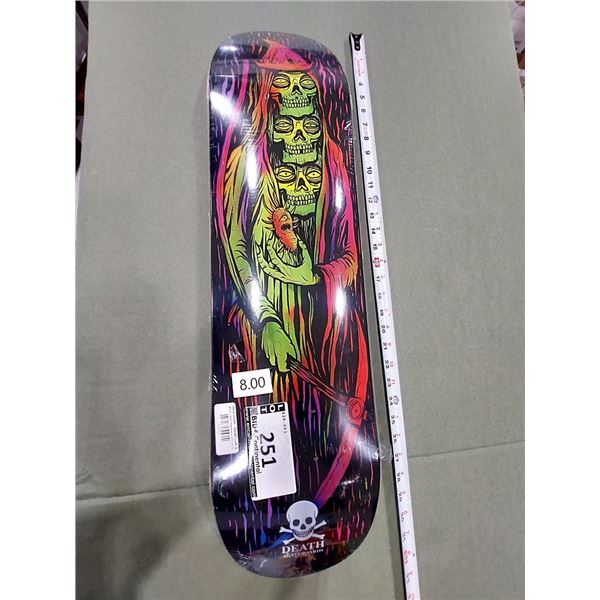 PLANCHE DE SKATE 8.0 X 31.70 DEATH SKATEBOARDS DEATH LURK 3, (NEUVE)
