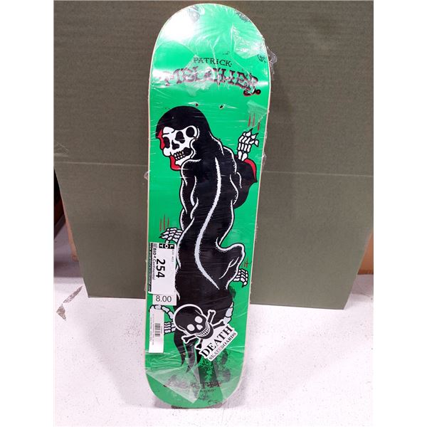 PLANCHE DE SKATE 8.0 X 31.70 DEATH SKATEBOARDS MELCHER GRIM, (NEUVE)