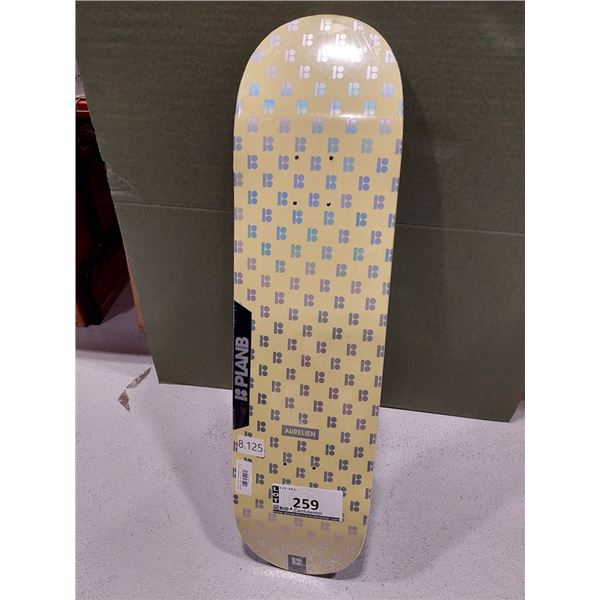 PLANCHE DE SKATE 8.125 X 31.75 PLAN B LEW HOLOGRAPHIC GIRAUD, (NEUVE)