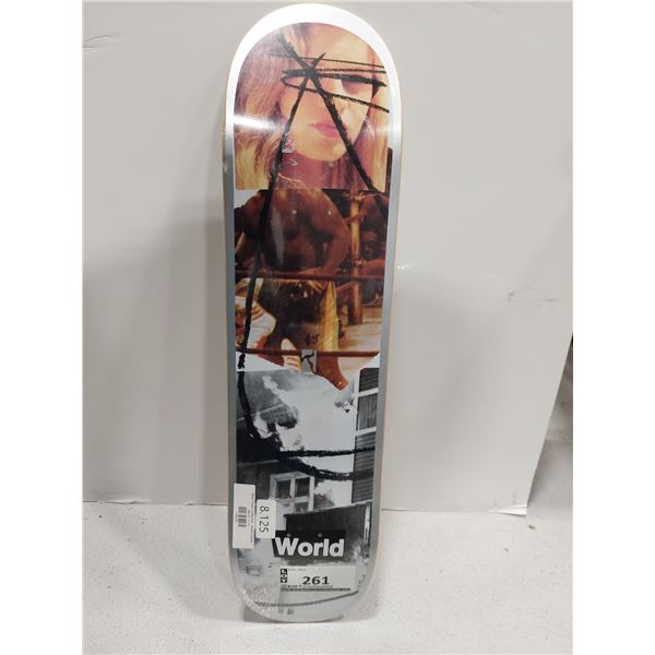 PLANCHE DE SKATE 8.125 POETIC COLLECTIVE WORLD FRAME, (NEUVE)