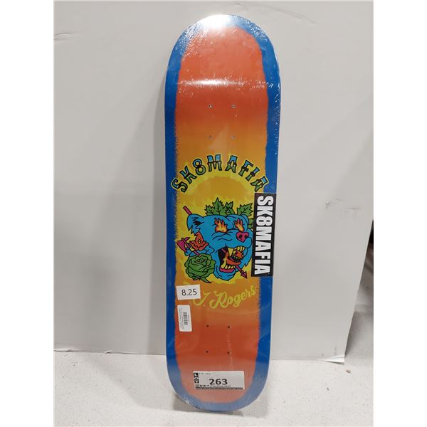 PLANCHE DE SKATE 8.25 X 32 SK8MAFIA TJ ROGERS SPRAYERS, (NEUVE)