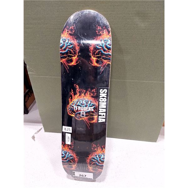 PLANCHE DE SKATE 8.25 X 32 SK8MAFIA TJ ROGERS IGNITION, (NEUVE)