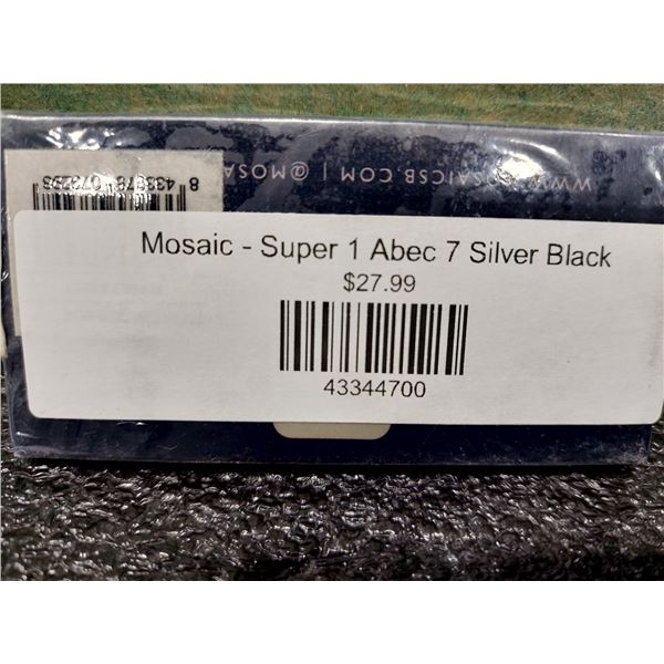 LOT DE 4 ENSEMBLES DE ROULEMENTS SUPER 1 ABEC 7 SILVER BLACK MOSAIC, (NEUFS)