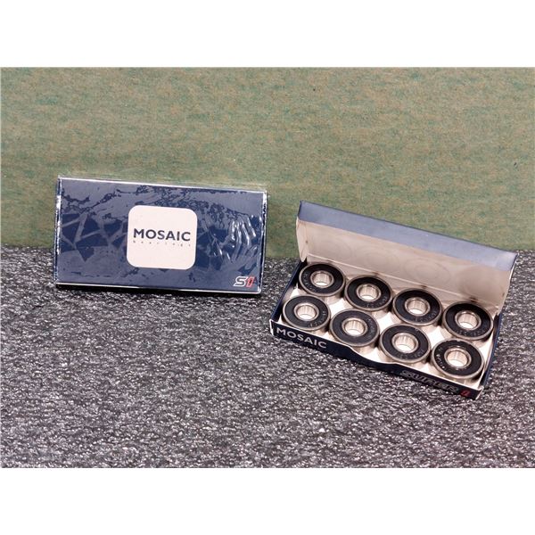 LOT DE 4 ENSEMBLES DE ROULEMENTS SUPER 1 ABEC 7 SILVER BLACK MOSAIC, (NEUFS)