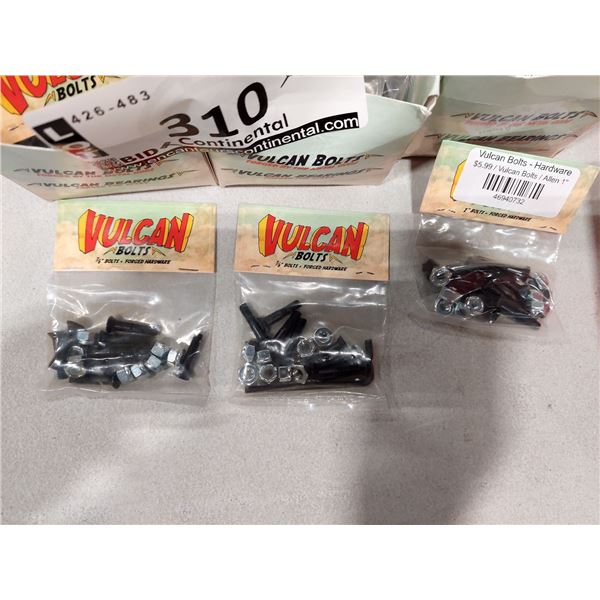 LOT DE 39 BOULONS VULCAN BOLTS, (NEUFS)
