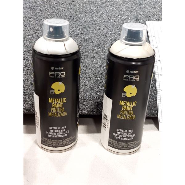 LOT DE 8 BOMBES AÉROSOL ASSORTIES MTN PRO METALLIC 400 ML, (NEUVES)