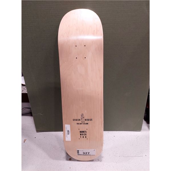 LOT DE 2 PLANCHES DE SKATE 8.375 X 31.875 CRACK HOUSE THIS AIN'T A BLANK NATURELLE, (NEUVES)