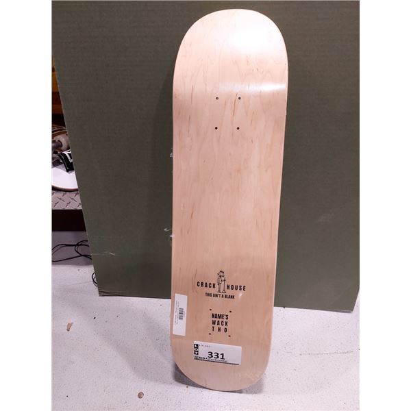 PLANCHE DE SKATE 8.5 X 32 CRACK HOUSE THIS AIN'T A BLANK NATURELLE, (NEUVES)