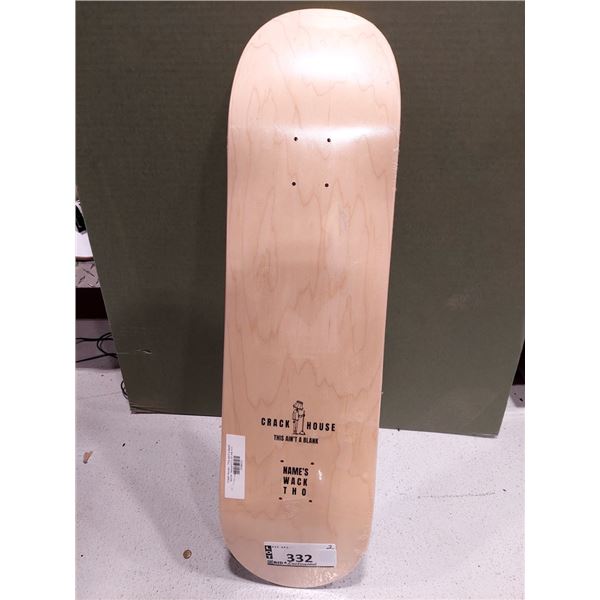 LOT DE 2 PLANCHES DE SKATE 8.5 X 32 CRACK HOUSE THIS AIN'T A BLANK NATURELLE, (NEUVES)