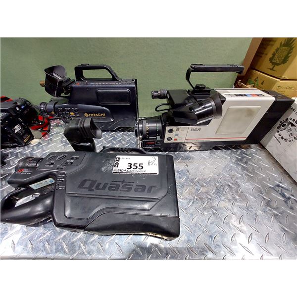 LOT DE 3 CAMÉSCOPES ASSORTIS QUASAR ET HITACHI